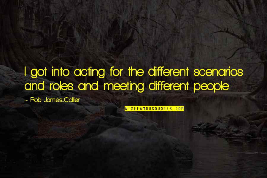 Hush Hush Silence Quotes By Rob James-Collier: I got into acting for the different scenarios