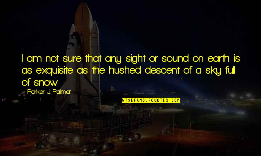 Hushed Quotes By Parker J. Palmer: I am not sure that any sight or
