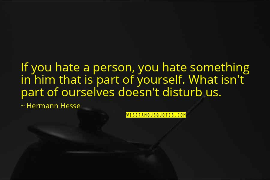 Huskier Quotes By Hermann Hesse: If you hate a person, you hate something