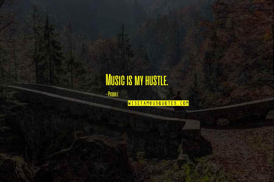 Hustle Quotes By Pitbull: Music is my hustle.