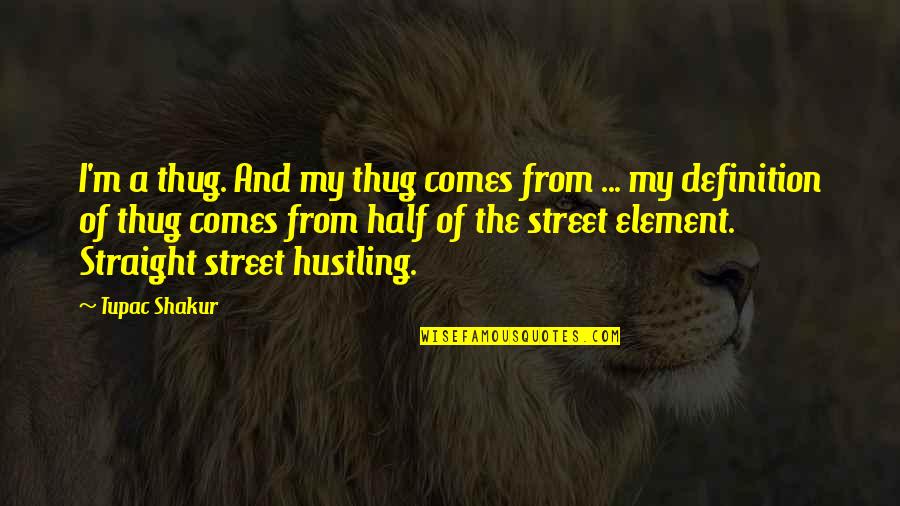 Hustle Street Quotes By Tupac Shakur: I'm a thug. And my thug comes from
