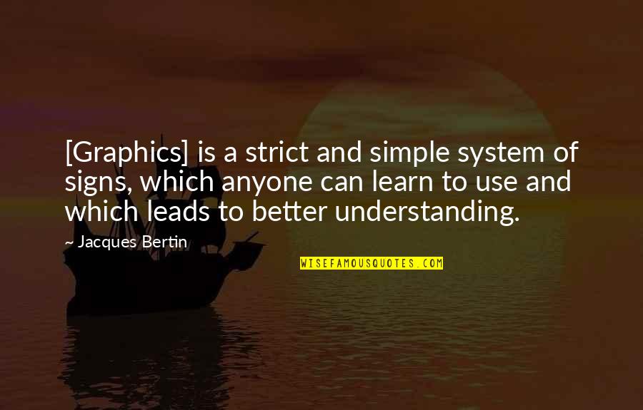 Hutchman Robert Quotes By Jacques Bertin: [Graphics] is a strict and simple system of