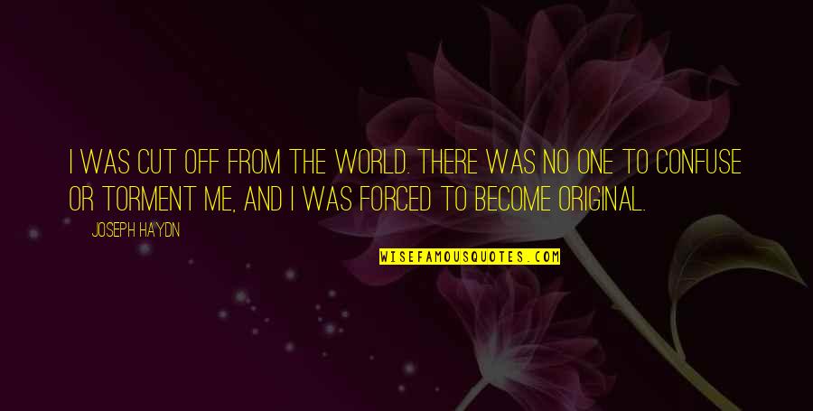 Hvitt Spisebord Quotes By Joseph Haydn: I was cut off from the world. There