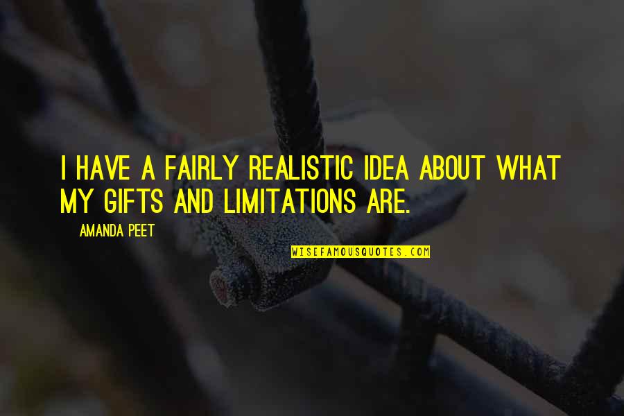 Hybarger And Associates Quotes By Amanda Peet: I have a fairly realistic idea about what