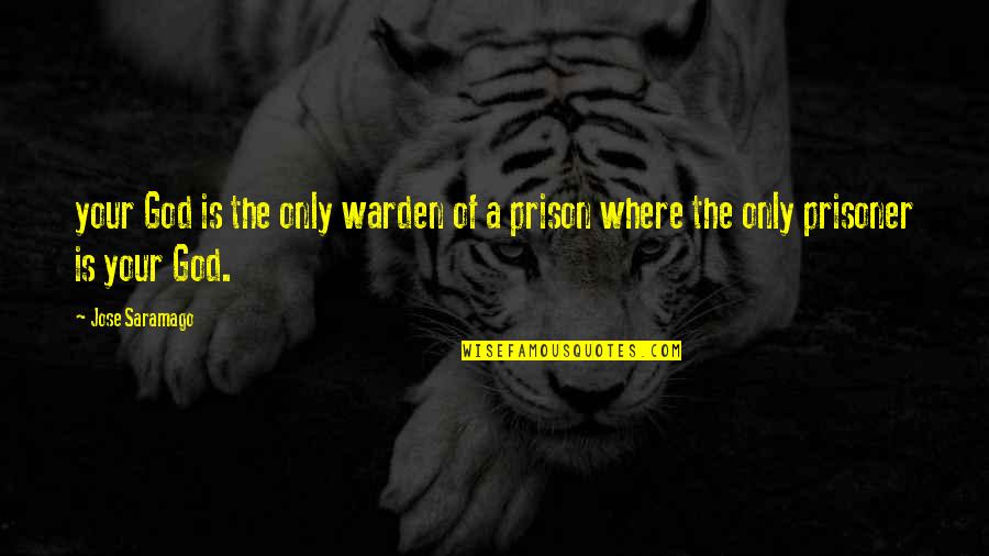 Hydride Symbol Quotes By Jose Saramago: your God is the only warden of a