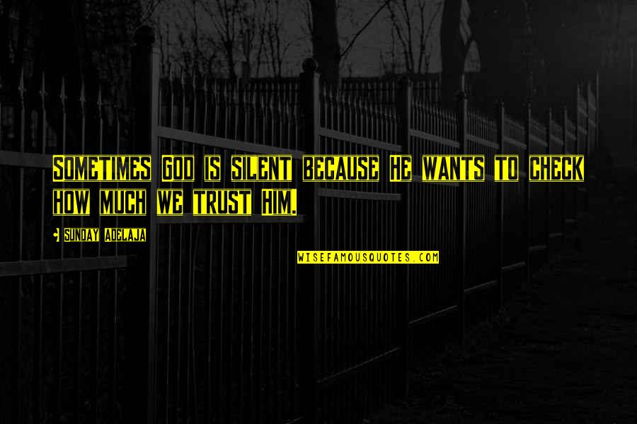 Hymnody Website Quotes By Sunday Adelaja: Sometimes God is silent because He wants to