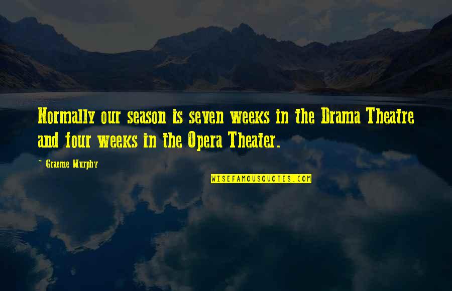 Hynaudi Quotes By Graeme Murphy: Normally our season is seven weeks in the Hynaudi Quotes By Graeme Murphy: Normally our season is seven weeks in the