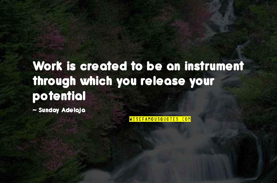 Hyperchicken Quotes By Sunday Adelaja: Work is created to be an instrument through
