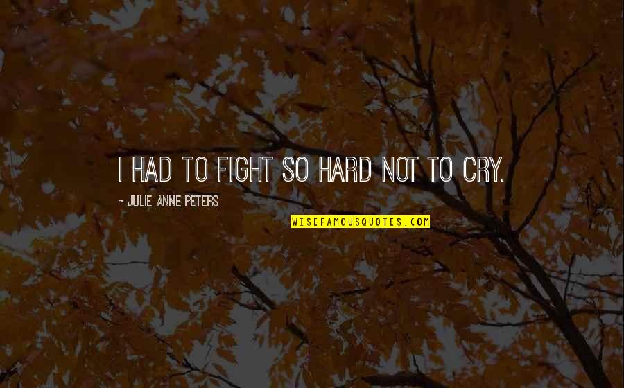 Hyperchondriacs Quotes By Julie Anne Peters: I had to fight so hard not to