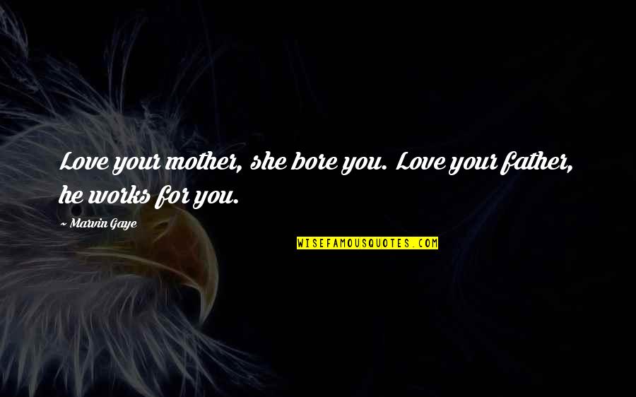 Hyperventilation Treatment Quotes By Marvin Gaye: Love your mother, she bore you. Love your