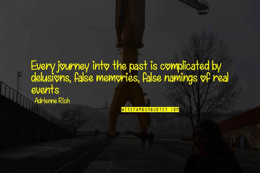 Hypervigilant Narcissist Quotes By Adrienne Rich: Every journey into the past is complicated by