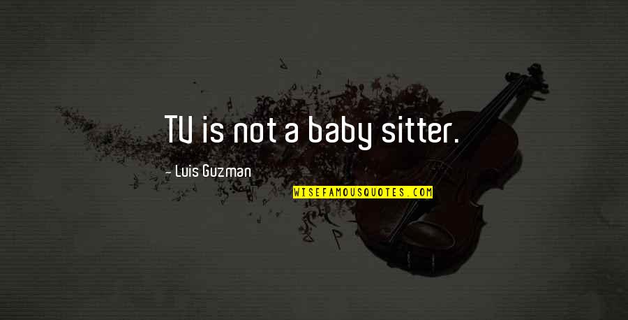 Hyphens In A Sentence Quotes By Luis Guzman: TV is not a baby sitter.