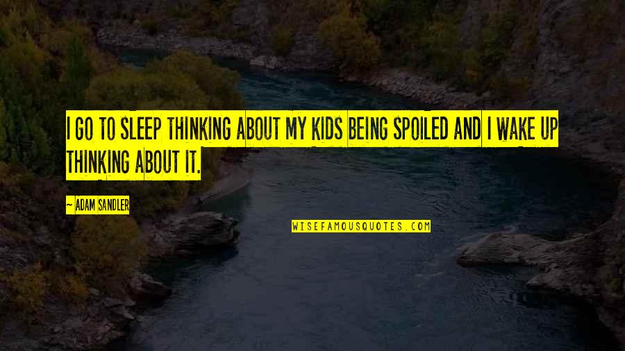 I About To Sleep Quotes By Adam Sandler: I go to sleep thinking about my kids