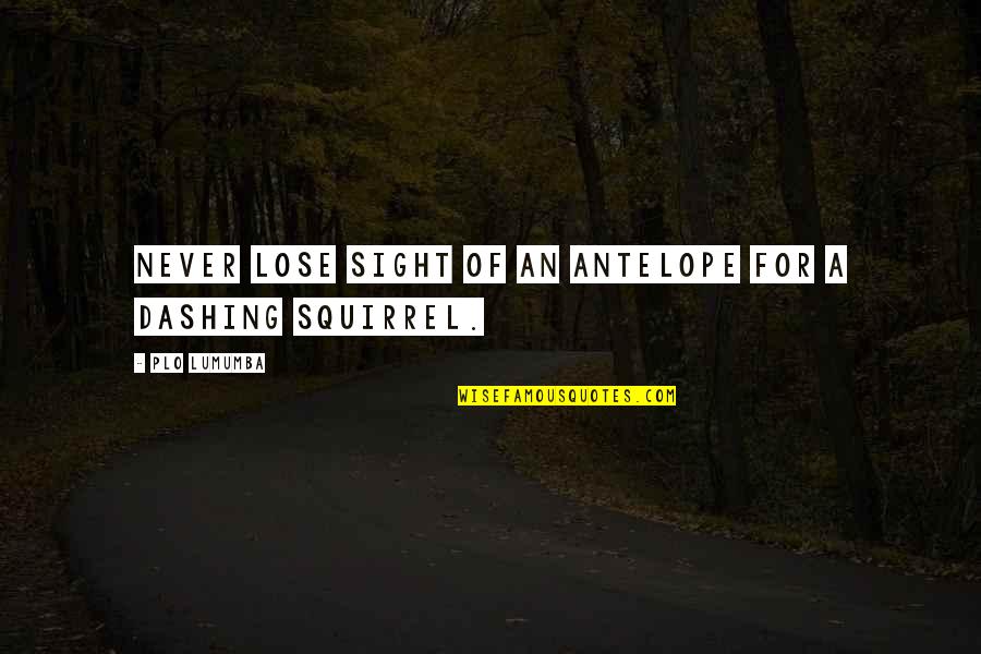 I Always Make U Smile Quotes By PLO Lumumba: Never lose sight of an antelope for a