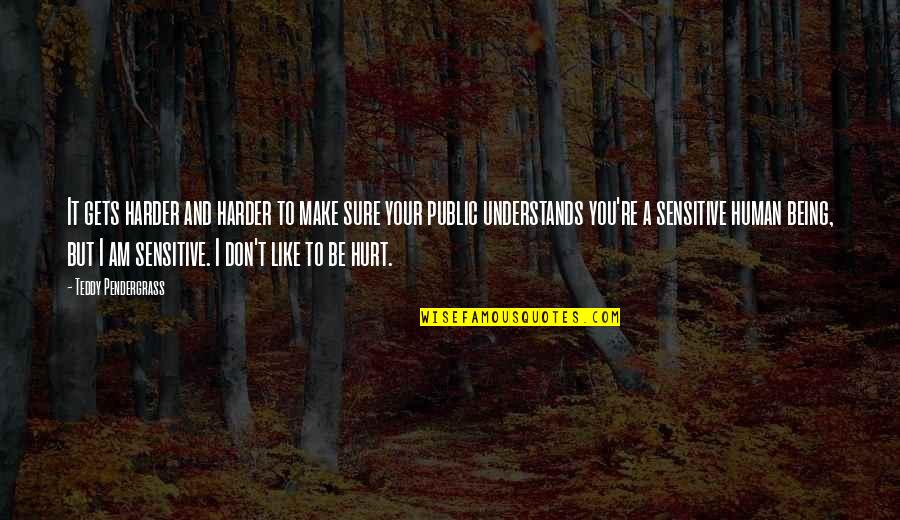 I Am A Human Being Quotes By Teddy Pendergrass: It gets harder and harder to make sure