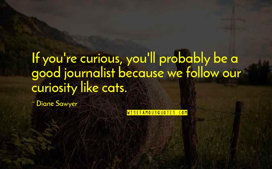 I Am A Journalist Quotes By Diane Sawyer: If you're curious, you'll probably be a good I Am A Journalist Quotes By Diane Sawyer: If you're curious, you'll probably be a good