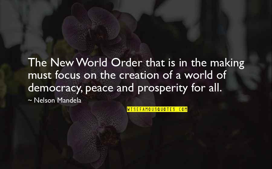 I Am A New Creation Quotes By Nelson Mandela: The New World Order that is in the