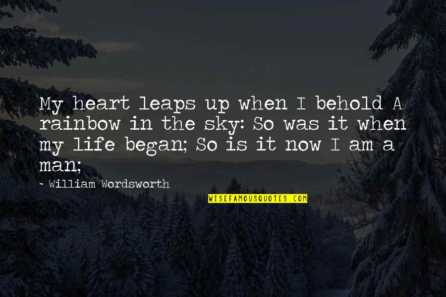 I Am A Rainbow Quotes By William Wordsworth: My heart leaps up when I behold A