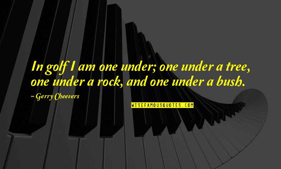 I Am A Rock Quotes By Gerry Cheevers: In golf I am one under; one under