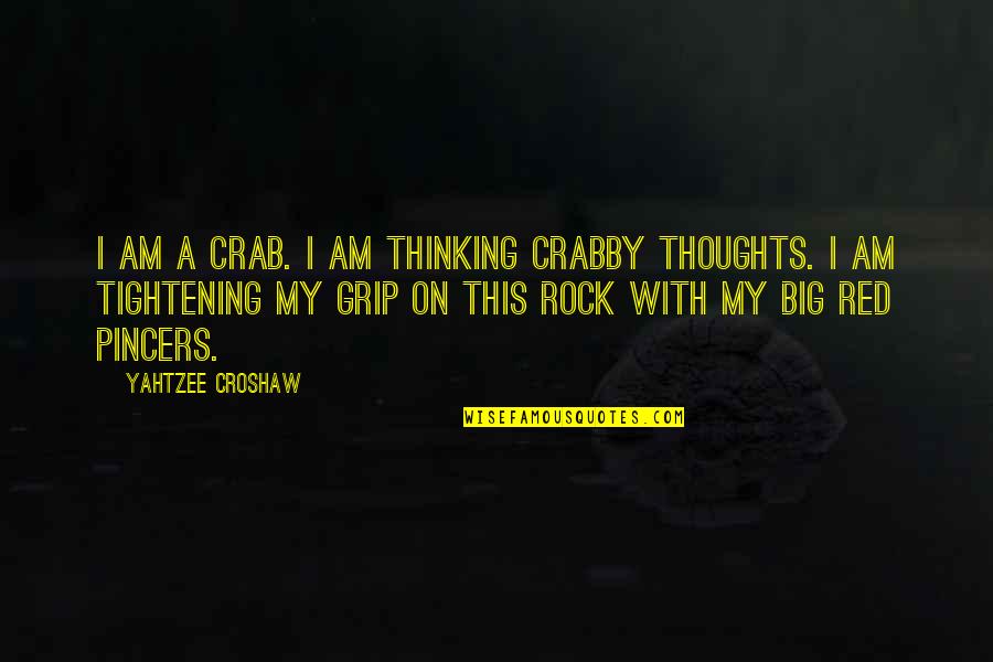 I Am A Rock Quotes By Yahtzee Croshaw: I am a crab. I am thinking crabby