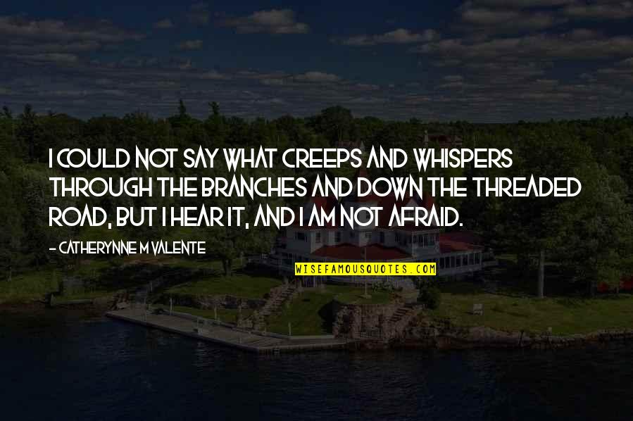I Am Afraid To Say Quotes By Catherynne M Valente: I could not say what creeps and whispers