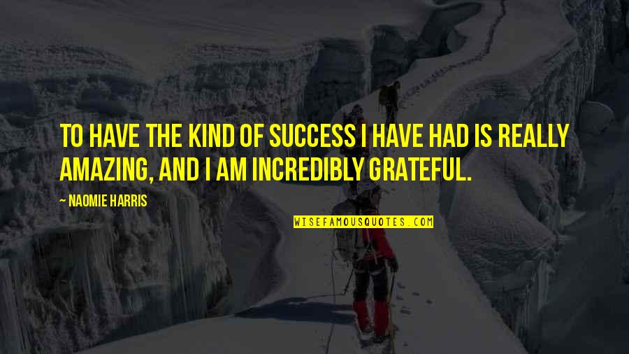 I Am Amazing Quotes By Naomie Harris: To have the kind of success I have I Am Amazing Quotes By Naomie Harris: To have the kind of success I have