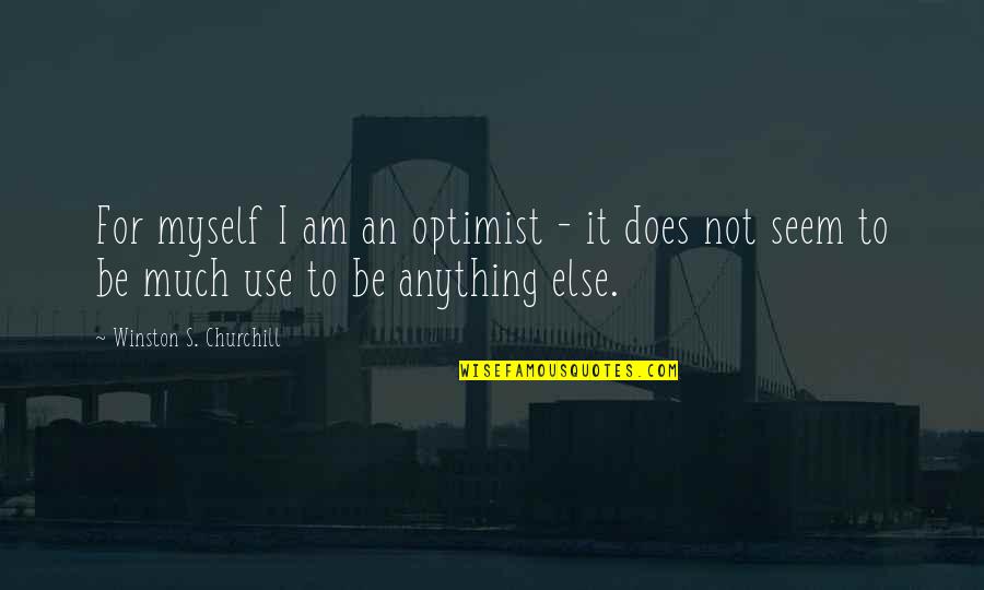 I Am An Optimist Quotes By Winston S. Churchill: For myself I am an optimist - it