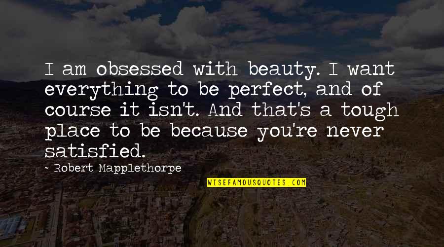 I Am Because Of You Quotes By Robert Mapplethorpe: I am obsessed with beauty. I want everything