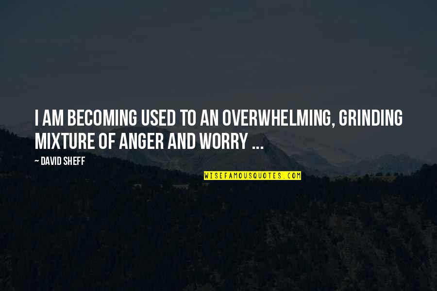 I Am Becoming Quotes By David Sheff: I am becoming used to an overwhelming, grinding