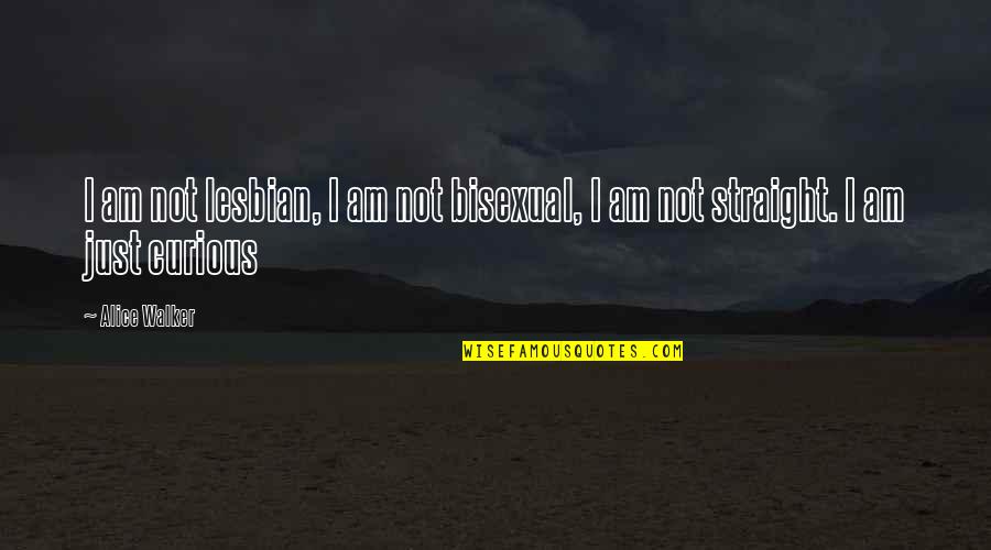 I Am Bisexual Quotes By Alice Walker: I am not lesbian, I am not bisexual,
