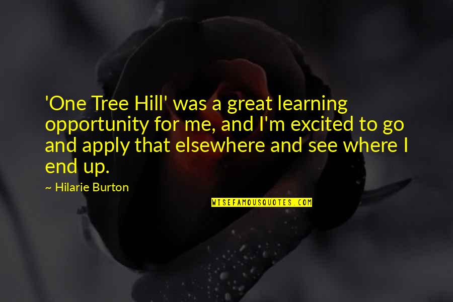 I Am Excited To See You Quotes By Hilarie Burton: 'One Tree Hill' was a great learning opportunity