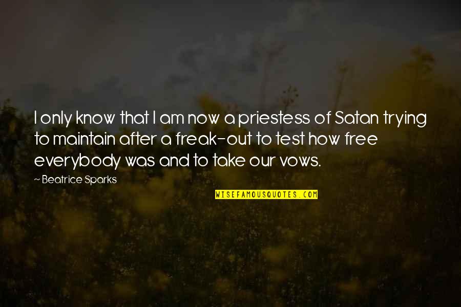 I Am Freak Quotes By Beatrice Sparks: I only know that I am now a