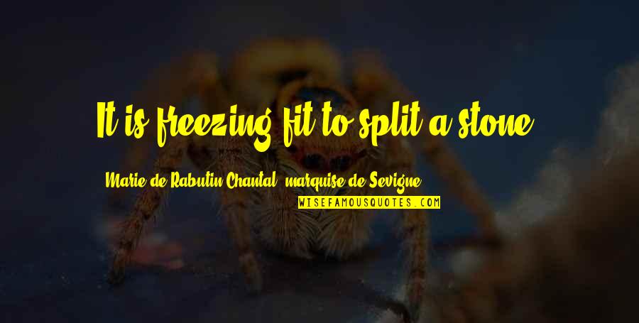 I Am Freezing Quotes By Marie De Rabutin-Chantal, Marquise De Sevigne: It is freezing fit to split a stone.