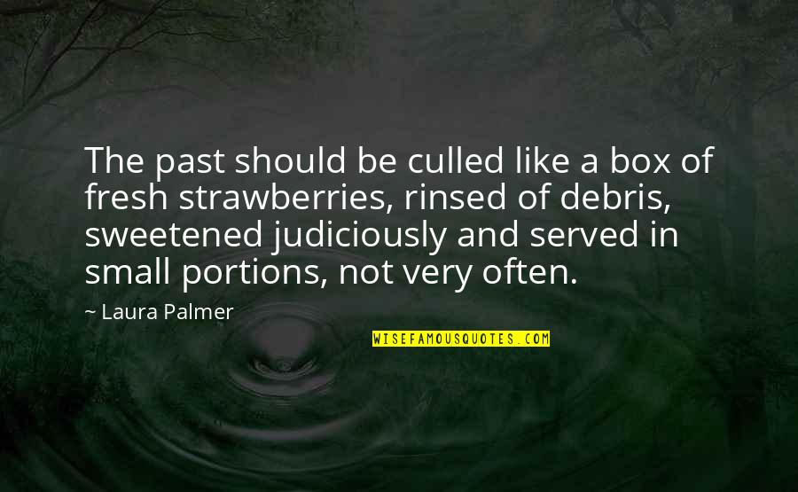 I Am Fresh Quotes By Laura Palmer: The past should be culled like a box I Am Fresh Quotes By Laura Palmer: The past should be culled like a box