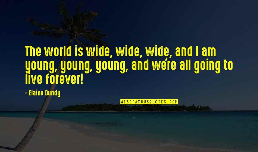 I Am Going Forever Quotes By Elaine Dundy: The world is wide, wide, wide, and I