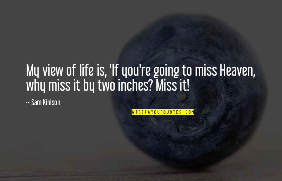 I Am Going To Miss You All Quotes By Sam Kinison: My view of life is, 'If you're going I Am Going To Miss You All Quotes By Sam Kinison: My view of life is, 'If you're going