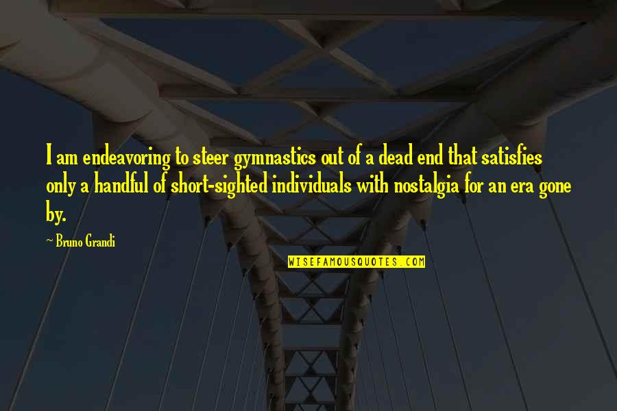 I Am Gone Quotes By Bruno Grandi: I am endeavoring to steer gymnastics out of I Am Gone Quotes By Bruno Grandi: I am endeavoring to steer gymnastics out of