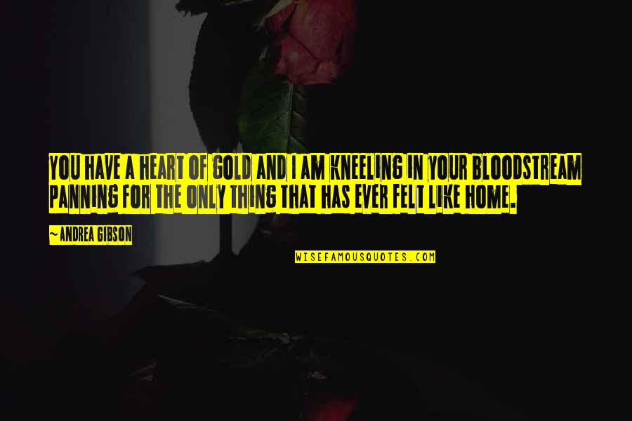 I Am Home Quotes By Andrea Gibson: You have a heart of gold and I I Am Home Quotes By Andrea Gibson: You have a heart of gold and I