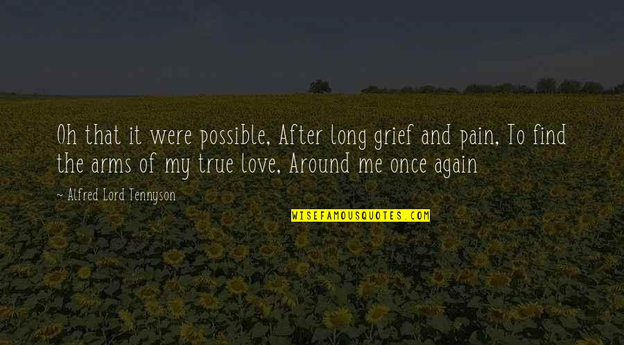 I Am In Love Pain Quotes By Alfred Lord Tennyson: Oh that it were possible, After long grief