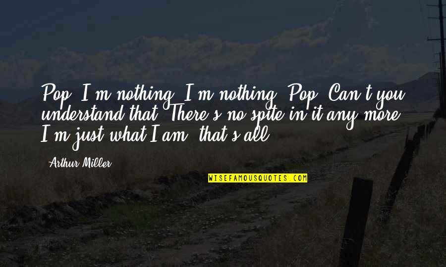 I Am Just Nothing Quotes By Arthur Miller: Pop, I'm nothing! I'm nothing, Pop. Can't you