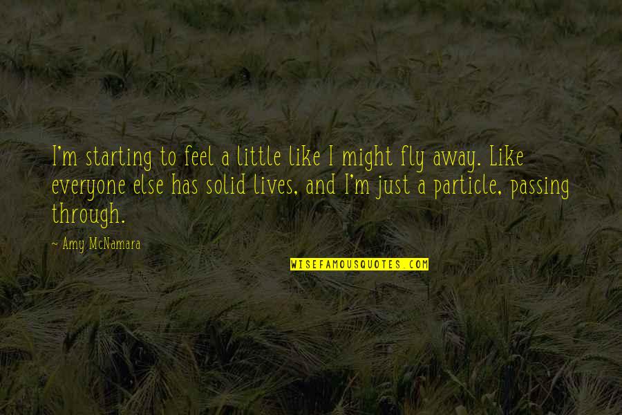 I Am Just Passing Through Quotes By Amy McNamara: I'm starting to feel a little like I