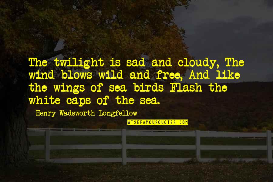 I Am Just Sad Quotes By Henry Wadsworth Longfellow: The twilight is sad and cloudy, The wind