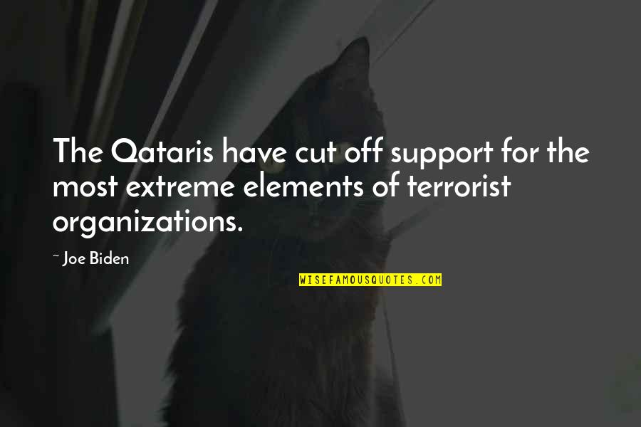 I Am Not A Terrorist Quotes By Joe Biden: The Qataris have cut off support for the
