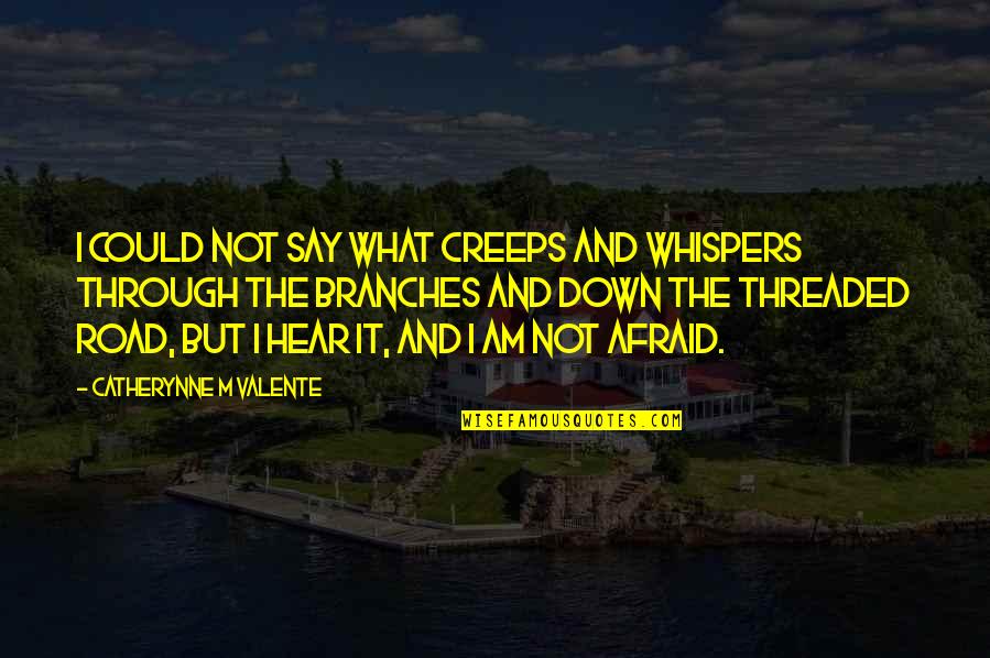 I Am Not Afraid Quotes By Catherynne M Valente: I could not say what creeps and whispers