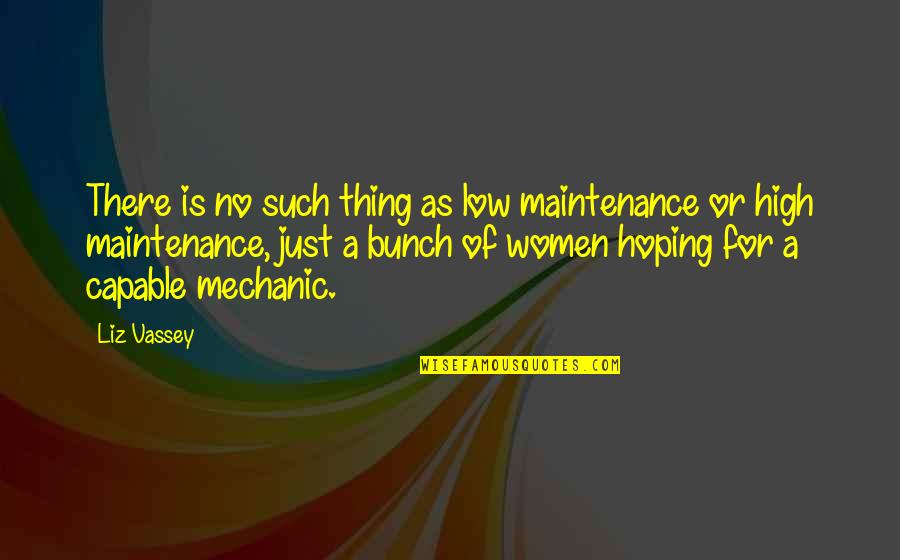 I Am Not High Maintenance Quotes By Liz Vassey: There is no such thing as low maintenance