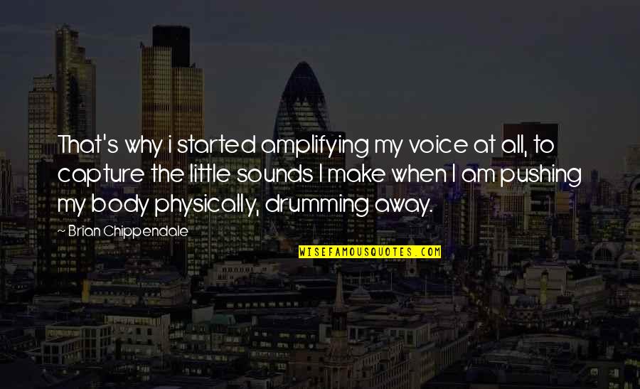 I Am Not Pushing You Away Quotes By Brian Chippendale: That's why i started amplifying my voice at