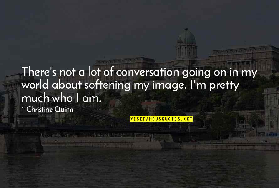 I Am Not There Quotes By Christine Quinn: There's not a lot of conversation going on