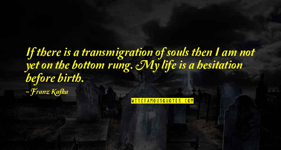 I Am Not There Quotes By Franz Kafka: If there is a transmigration of souls then