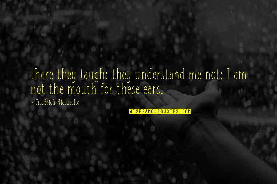 I Am Not There Quotes By Friedrich Nietzsche: there they laugh: they understand me not; I