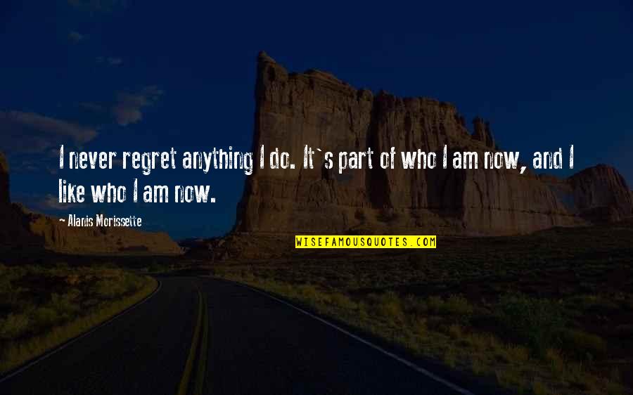 I Am Now Quotes By Alanis Morissette: I never regret anything I do. It's part